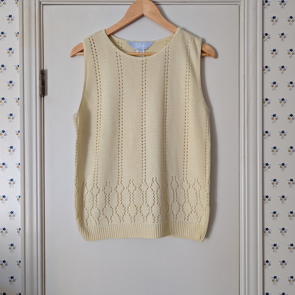 Vintage Blair Yellow Knit Top Vest